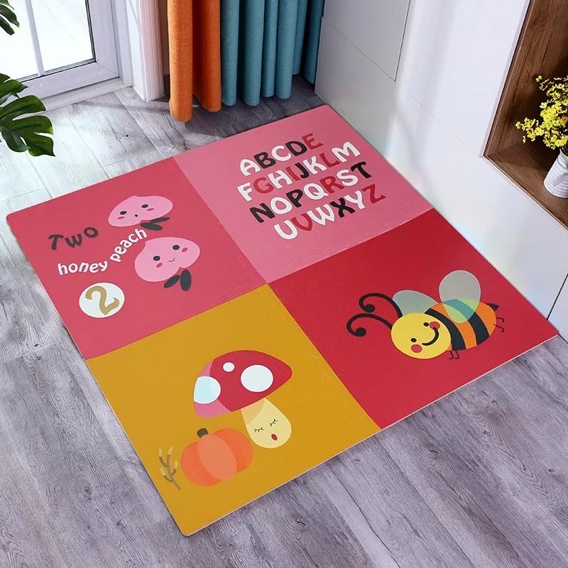 Covor protectie copii Puzzle EVA animat  120x120x1.2 cm
