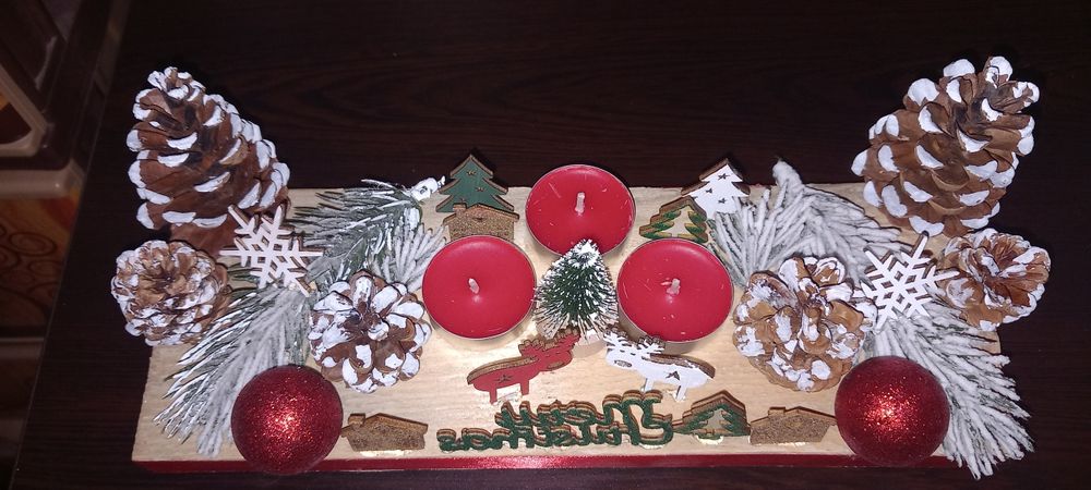 Коледни свещници ръчна изработка