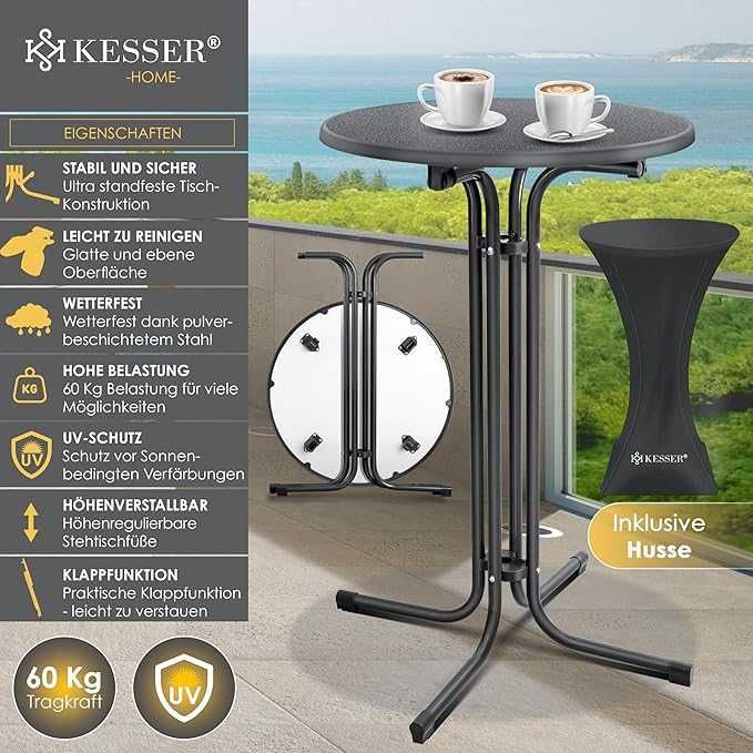 KESSER® гастро бар маса сгъваема бистро маса Ø 80см