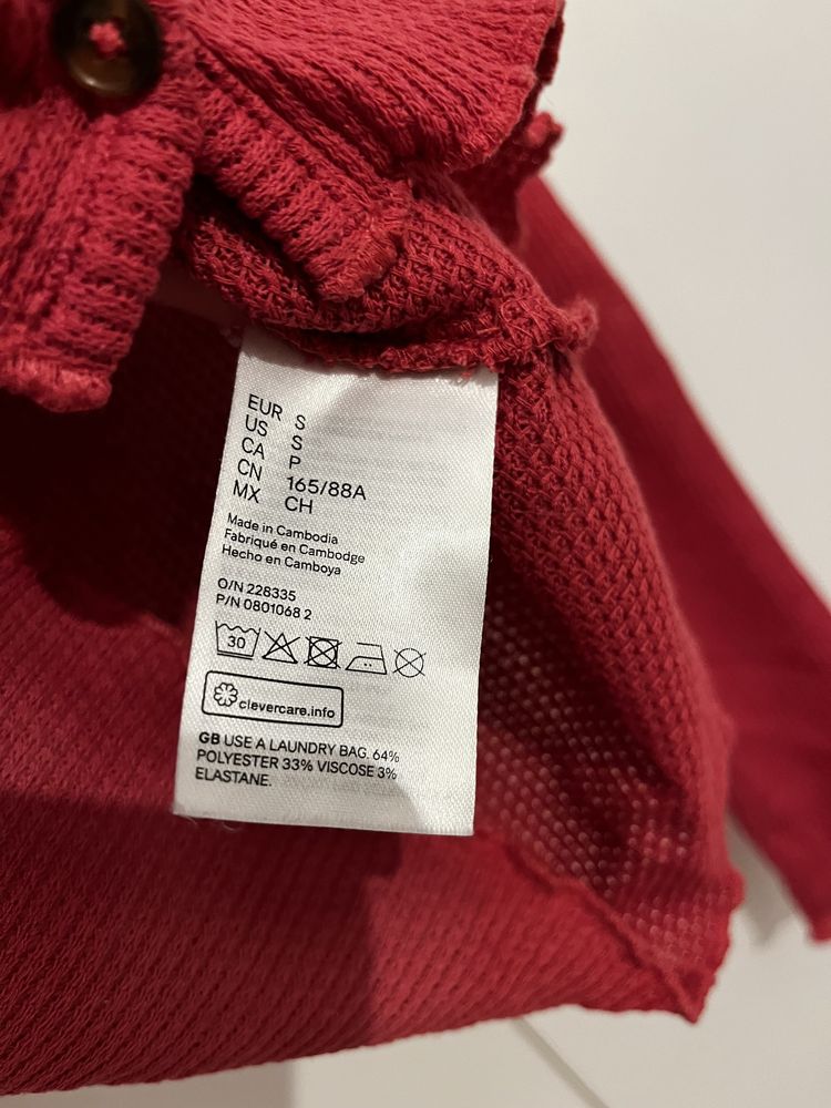 Pulover cardigan cu nasturi H&M S ros fucsia nou fara eticheta