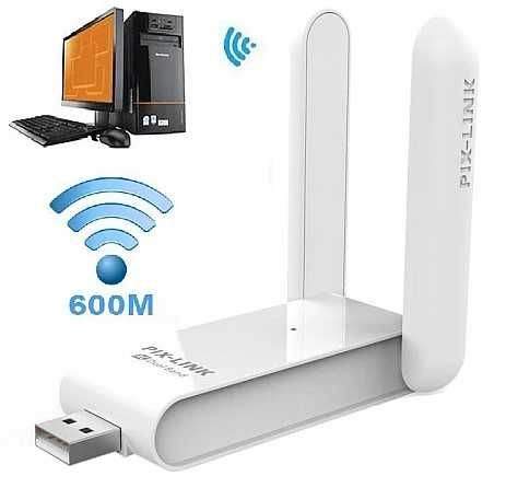 Високоскоростен Wi-Fi приемник с две антени 5G 866mbp USB адаптер