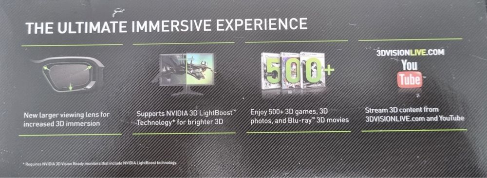 Kit nVidia 3D Vision 2-ochelari 3D+emitator IR