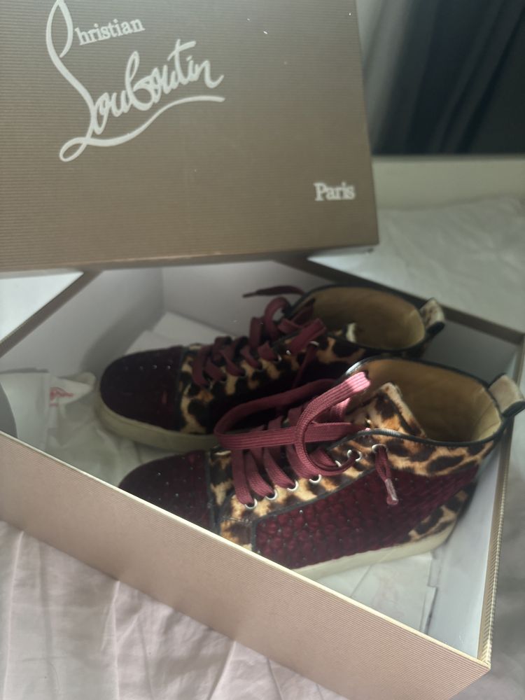Christian Louboutin Leopard print sneakers marimea 37.5