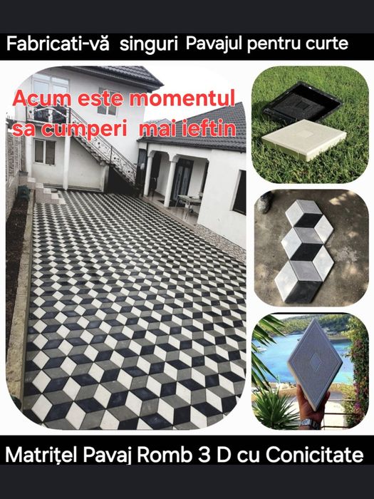 PROMOTIE matrite pavaj montaj forme pavele  constructi cauciuc 3 trave