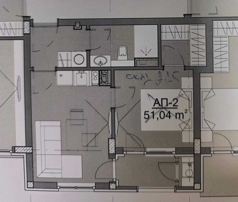 Продава се Двустаен апартамент в Казанлък - 51 кв.м за 1600 €/кв.м - Снимка #2