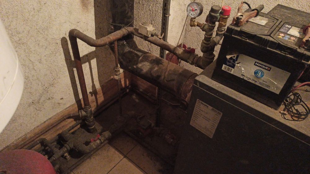 Vand centrala lemne cu pompa, vas, boiler cu 2 serpentine