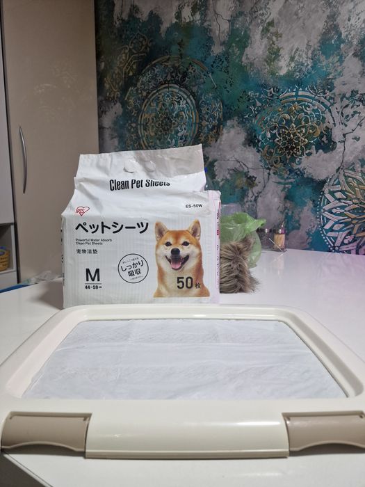 Лоток для маленьких собак, щенков в комплекте с пелёнками  50 шт.