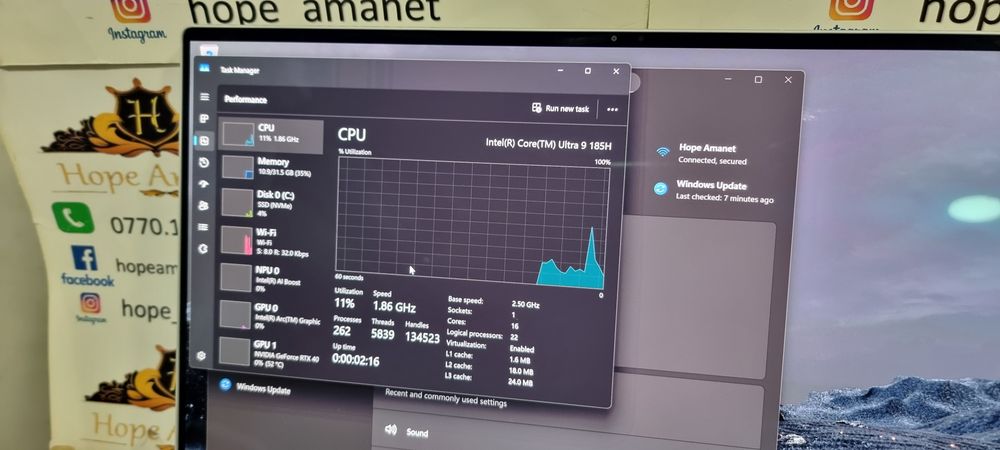 Hope Amanet P6 Laptop Dell XPS 16 9640 Ultra 9 185H    #167201