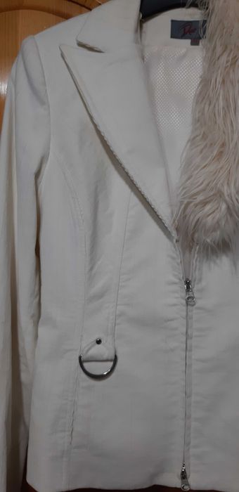 Костюм с Подвижна Яка с КОСЪМ на "Rosi fashion"!САКО и ПОЛА! НОВ!