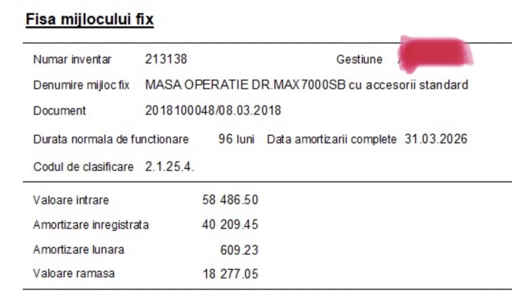 Masa operatie (medicala) BenQ Dr. max 7000