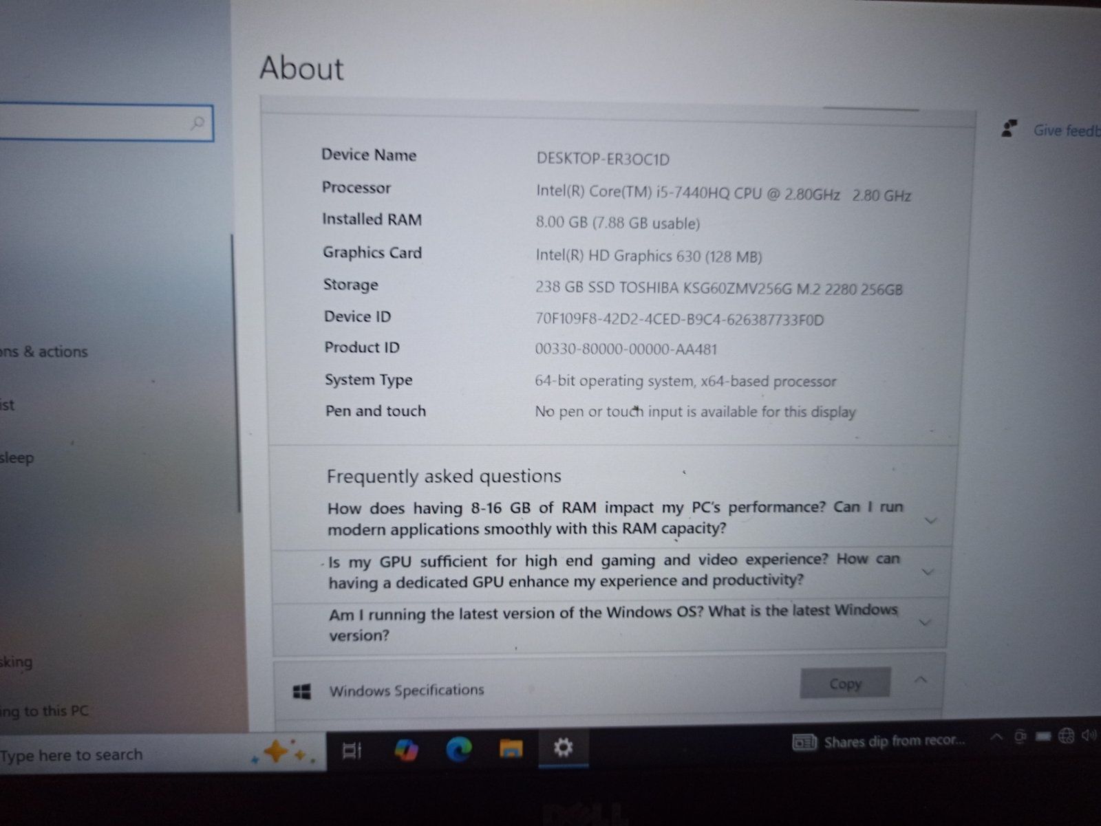 Лаптоп Dell Latitude 5480 i5-7440 HQ