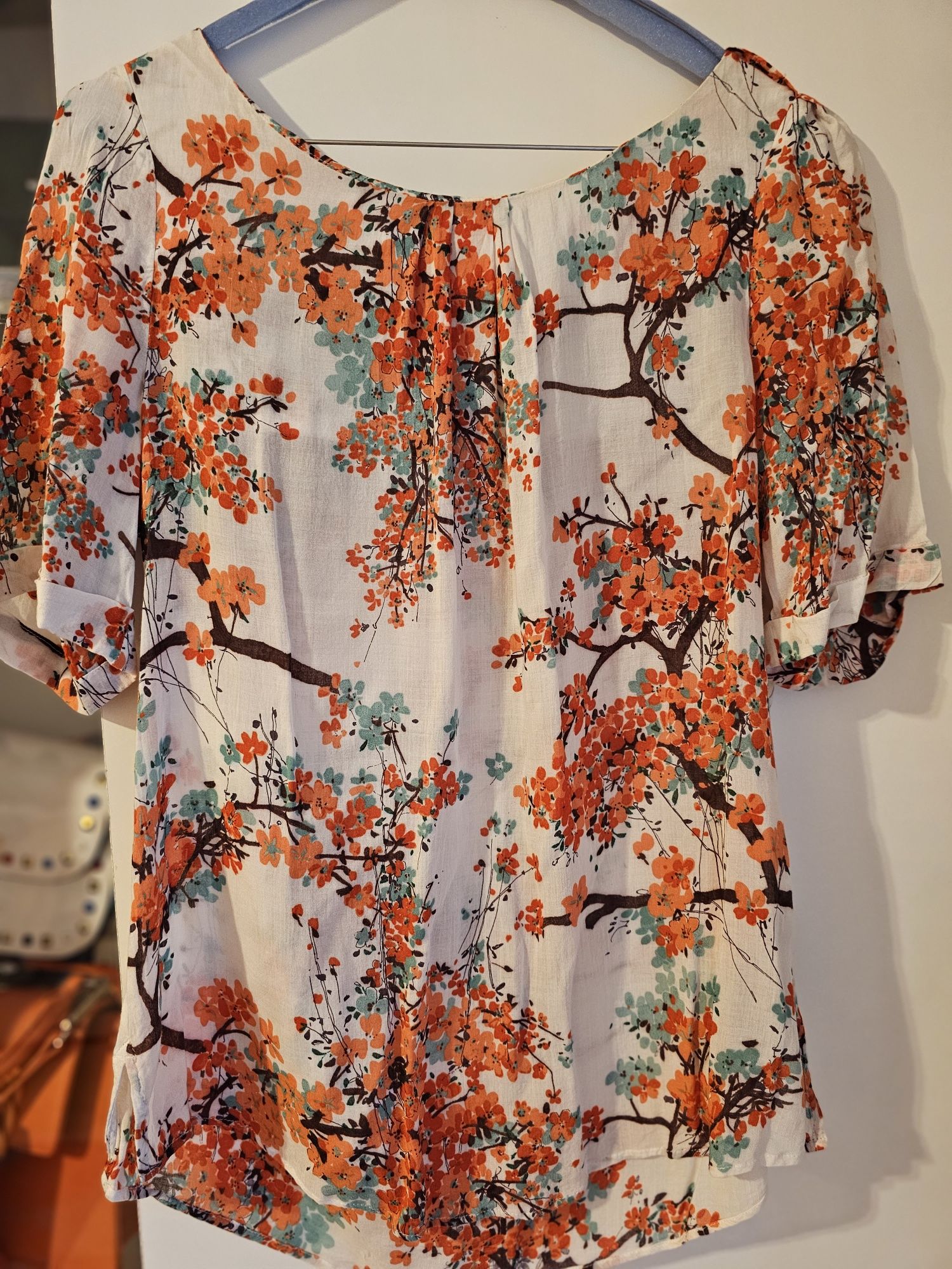 Bluza Massimo Dutti cu imprimeu floral Sakura