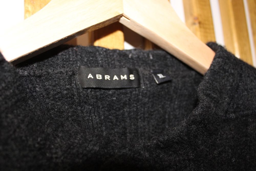 Pulover lână 100%, woolmark, negru, gros