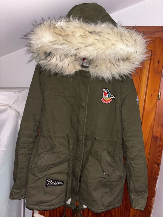 Parka kaki îmblănită