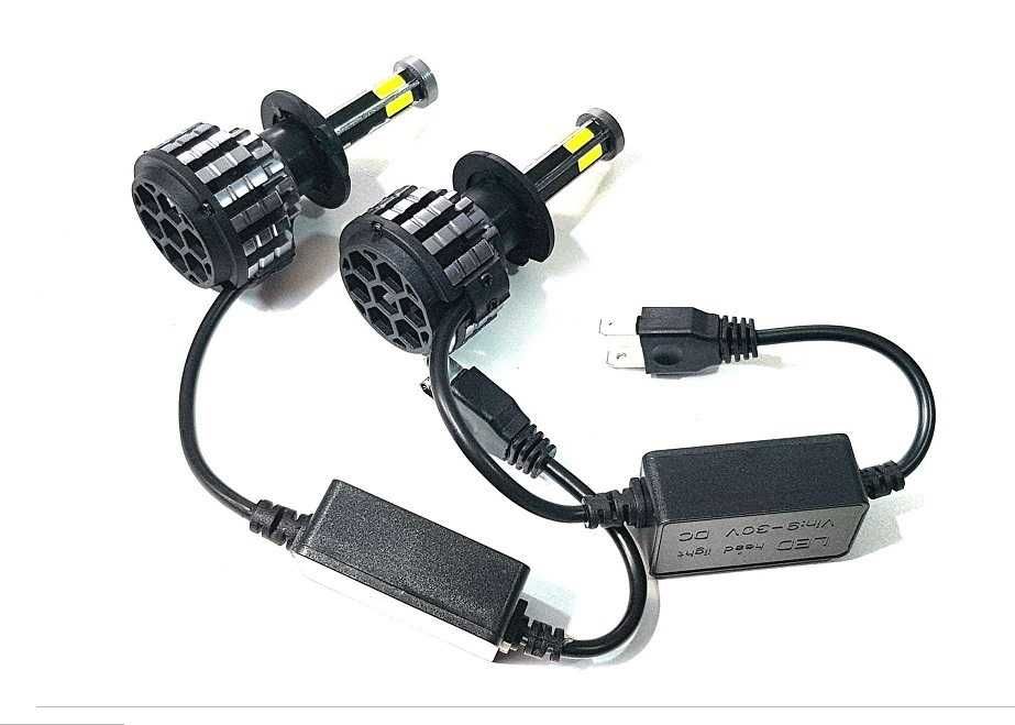 Set 2 buc led becuri H7 6 fete 55W 6000K 360° 9-30V 5200 lm Ip68