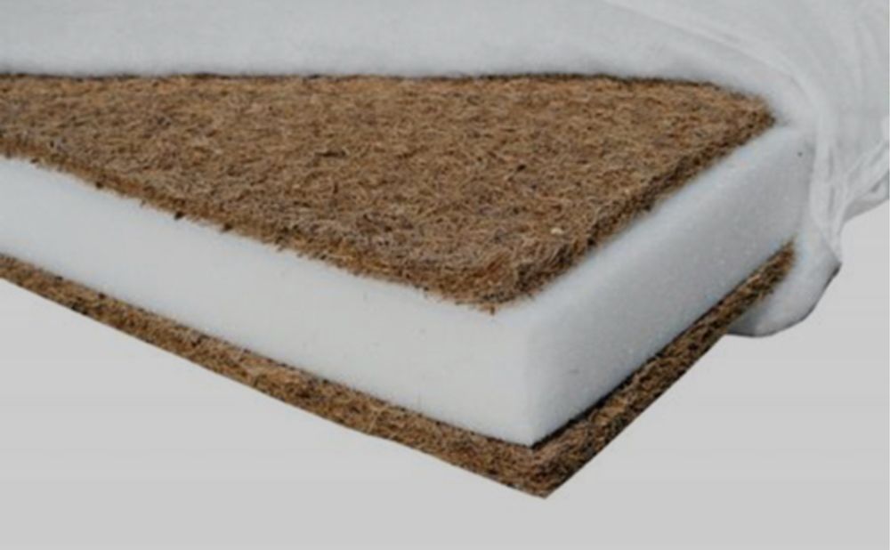 Saltea patut copii Wunderkid Duo Cocos 120x60x12, husa detasabila