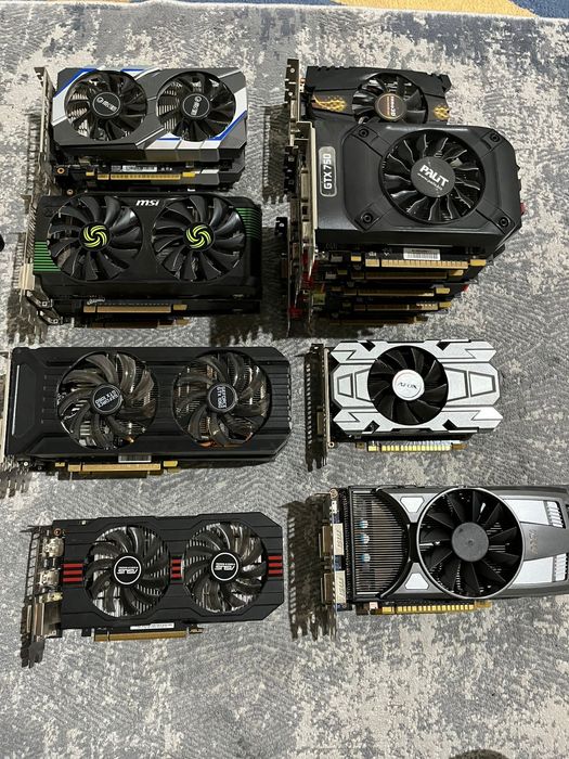 Видеокарты GTX1060, GTX1050, GTX750, GTX650