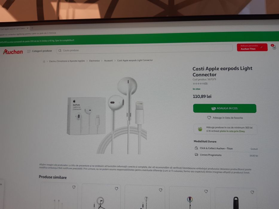 Casti lightning originale Apple iPhone 7 8 X Xs XR 11 12 13 14 SE Pro