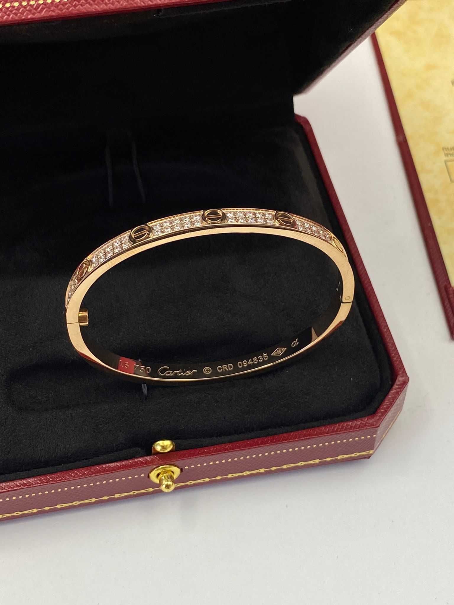 Brățară Cartier LOVE 16 Rose Gold 18K Slim Diamond