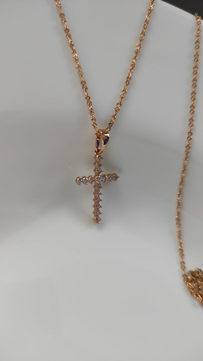 Colier Cruce Rose Gold Plated
