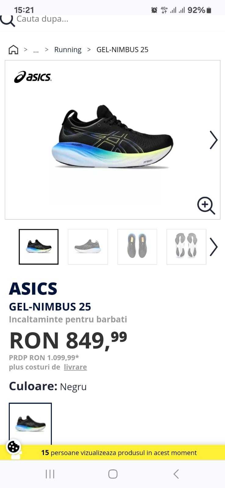 Asics Gel Nimbus25 noi , marimea 37 ptr alergare