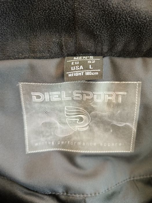Ски панталон Diel с тиранти за мъже, 20 000мм, черен, EU#52 / L, 180cm