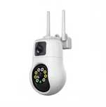 Външна WiFi камера с два обектива 10MP icsee 8 IR LED модел R3