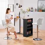 Set 2 scaune bar reglabile, rotative, piele PU |S  614160 White(2pcs)