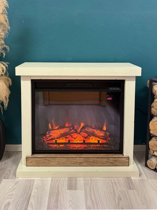 Semineu electric TAGU Hagen cu focar electric inclus, Antique Ivory