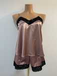 Set dama satin pijama roz