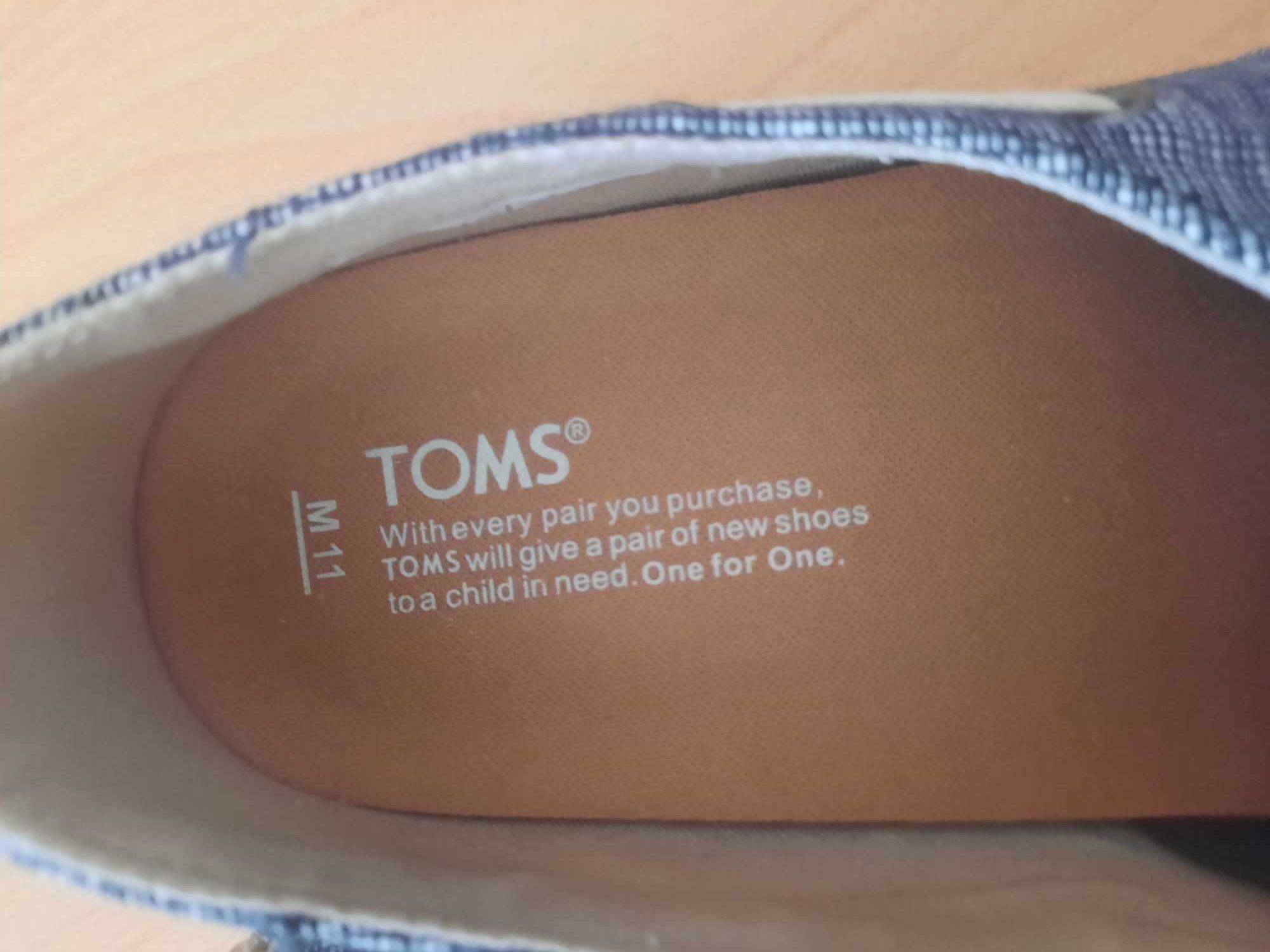 Мъжки летни обувки от дънков плат, TOMS