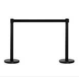 Stalpi delimitare set 6 bucati, banda neagra retractabila