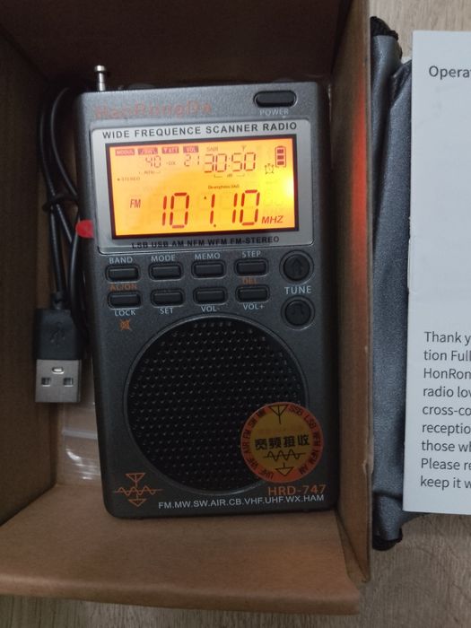 Radio-scanner full band FM/MW/SSB/LSB/CB/VHF/UHF/UBD/WX Stereo-Urgent