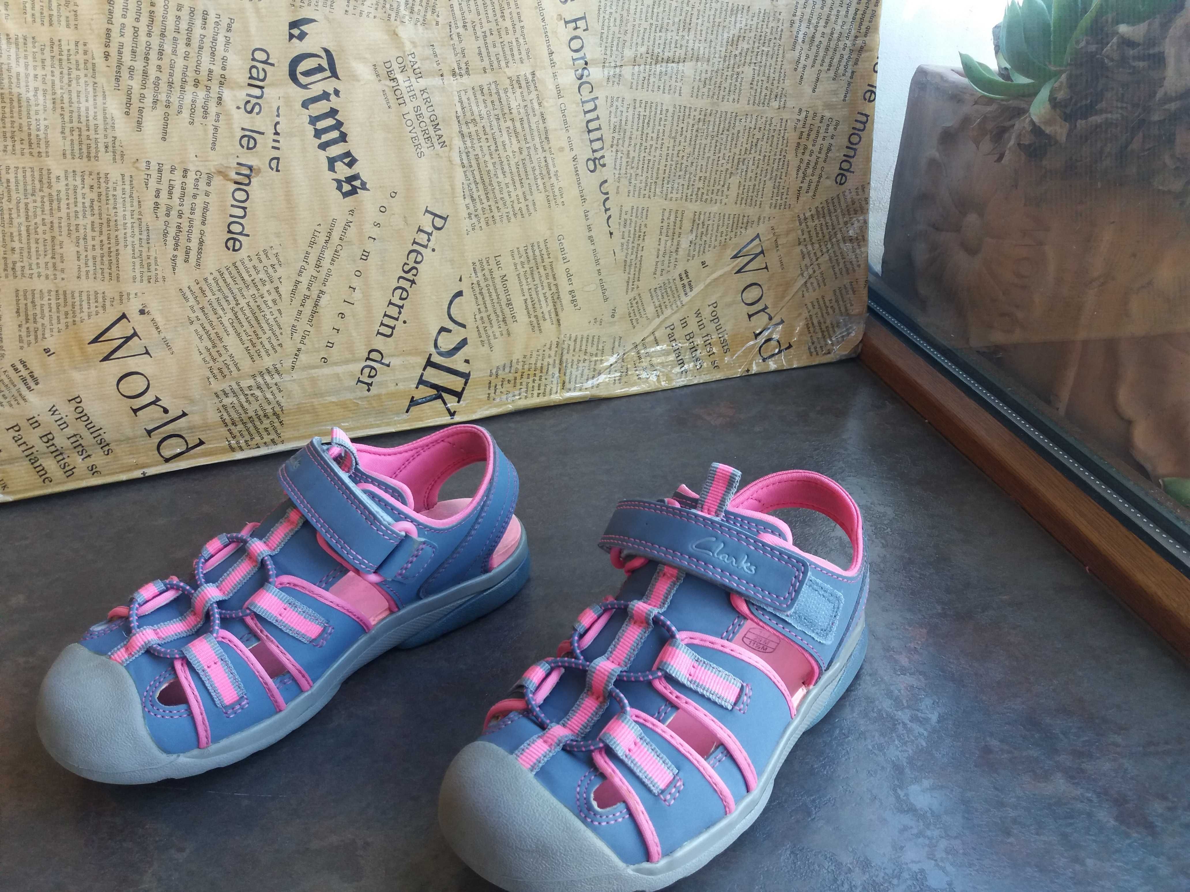 детски сандали,Clarks,летни отворени обувки за момиче,номер29