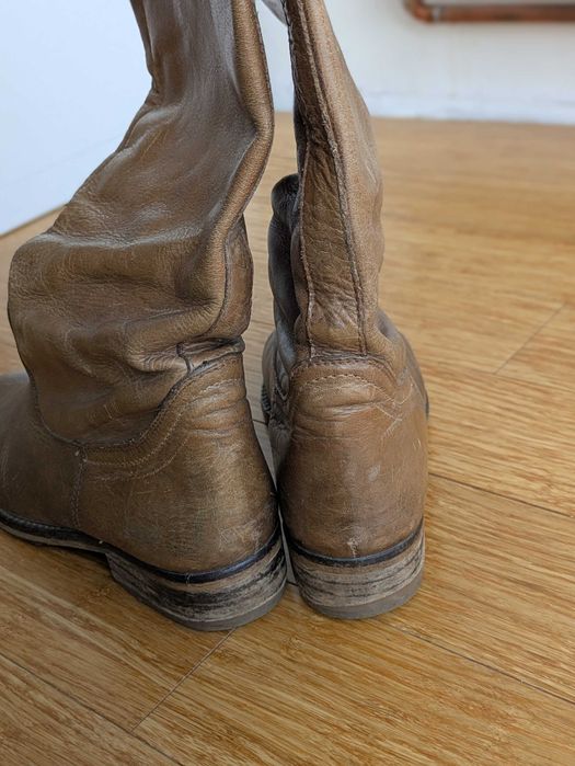 Cizme piele maro nude