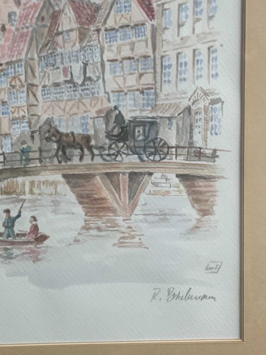 стара картина акварел от 1865г