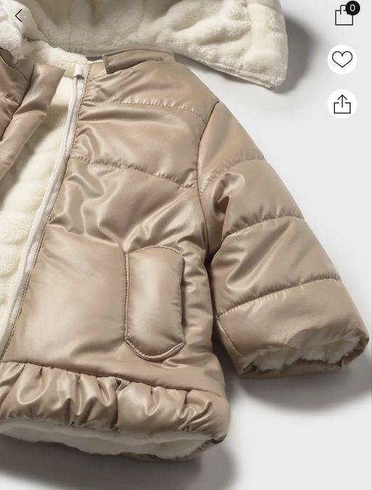 Двулицево детско зимно яке Mayoral 75см 6-9м + подарък нови буйки!