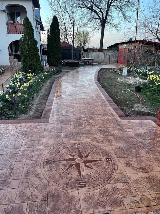 Executam lucrari cu beton amprentat