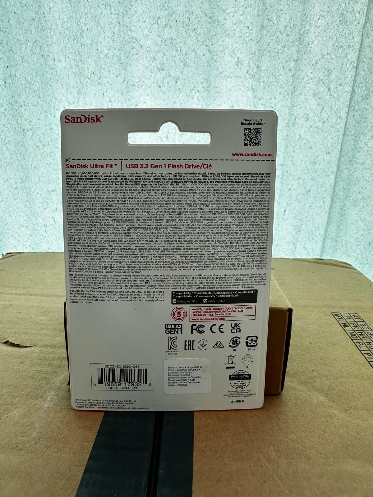 Sandisk ultra fit 512GB