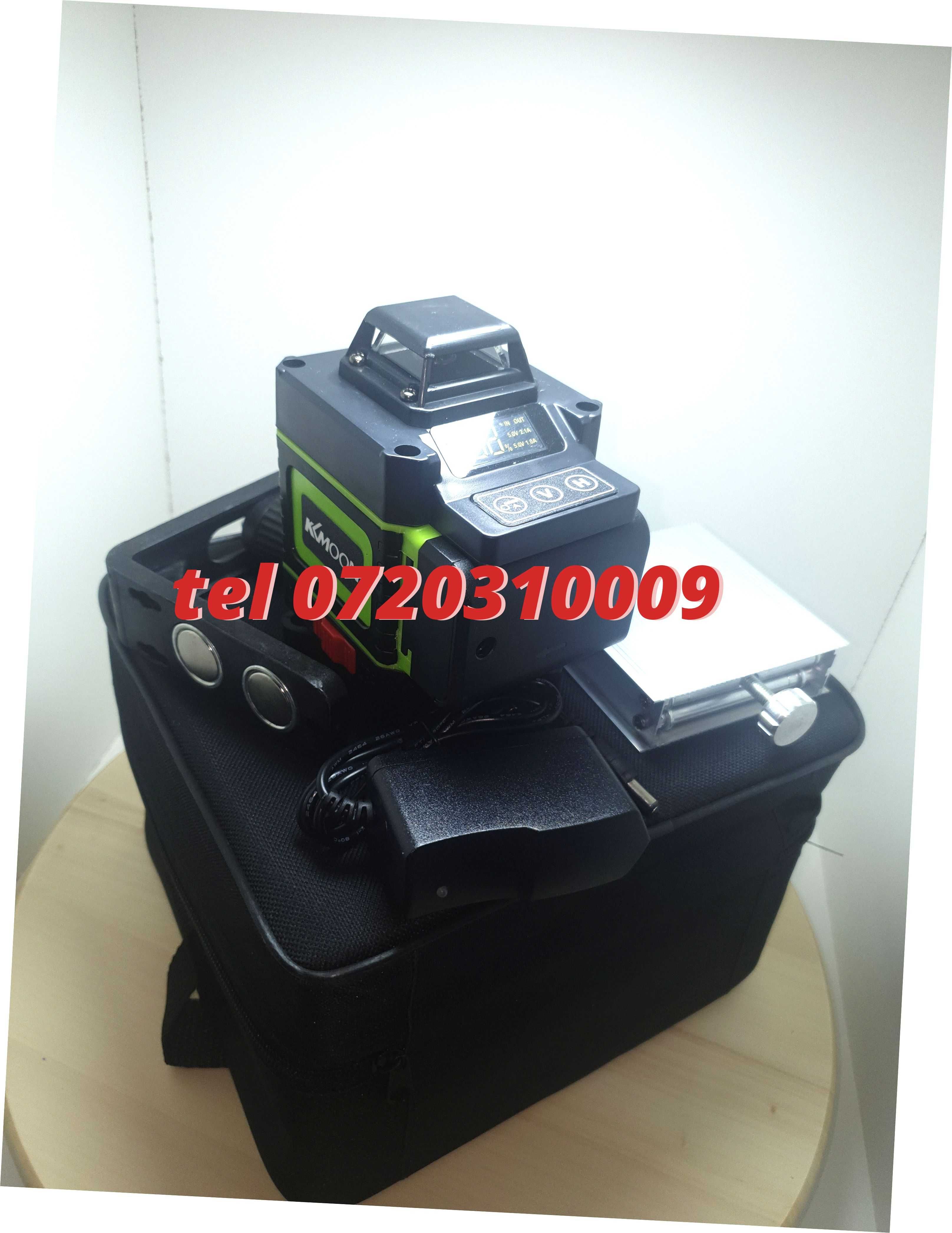 Nou  Nivela Laser  Raza Verde 16 Lini 4d Cu Telecomanda Fara Trepied