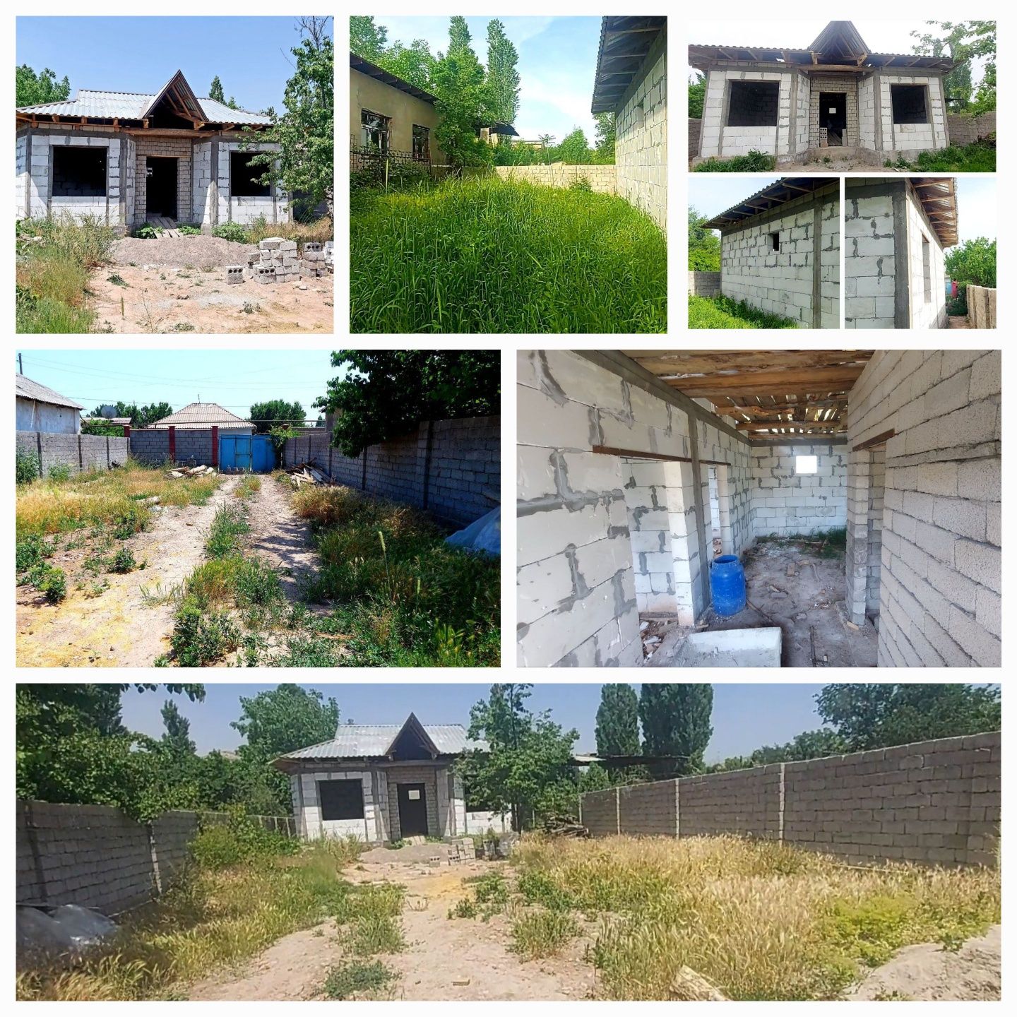 Азадбаш обмен бор квартирага 6-сотих 4-хонали янги курилган каропка уй