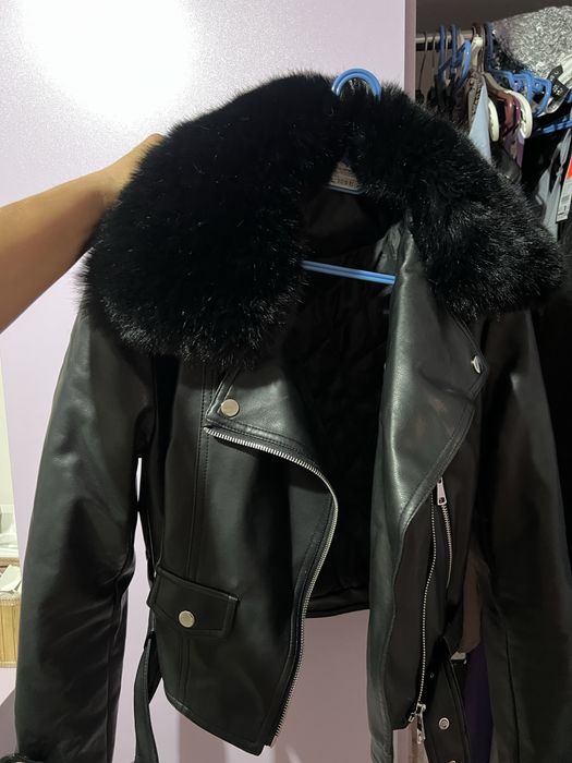 Дамска кожено яке чисто нов
