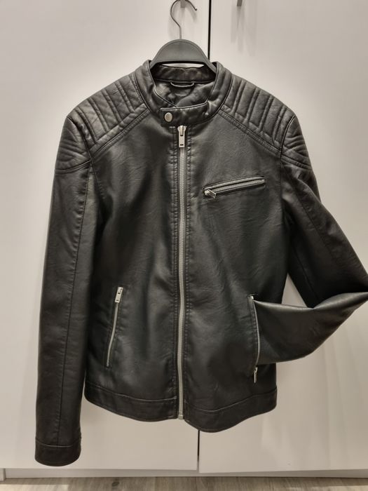 Geaca biker cu efect de piele- Noua