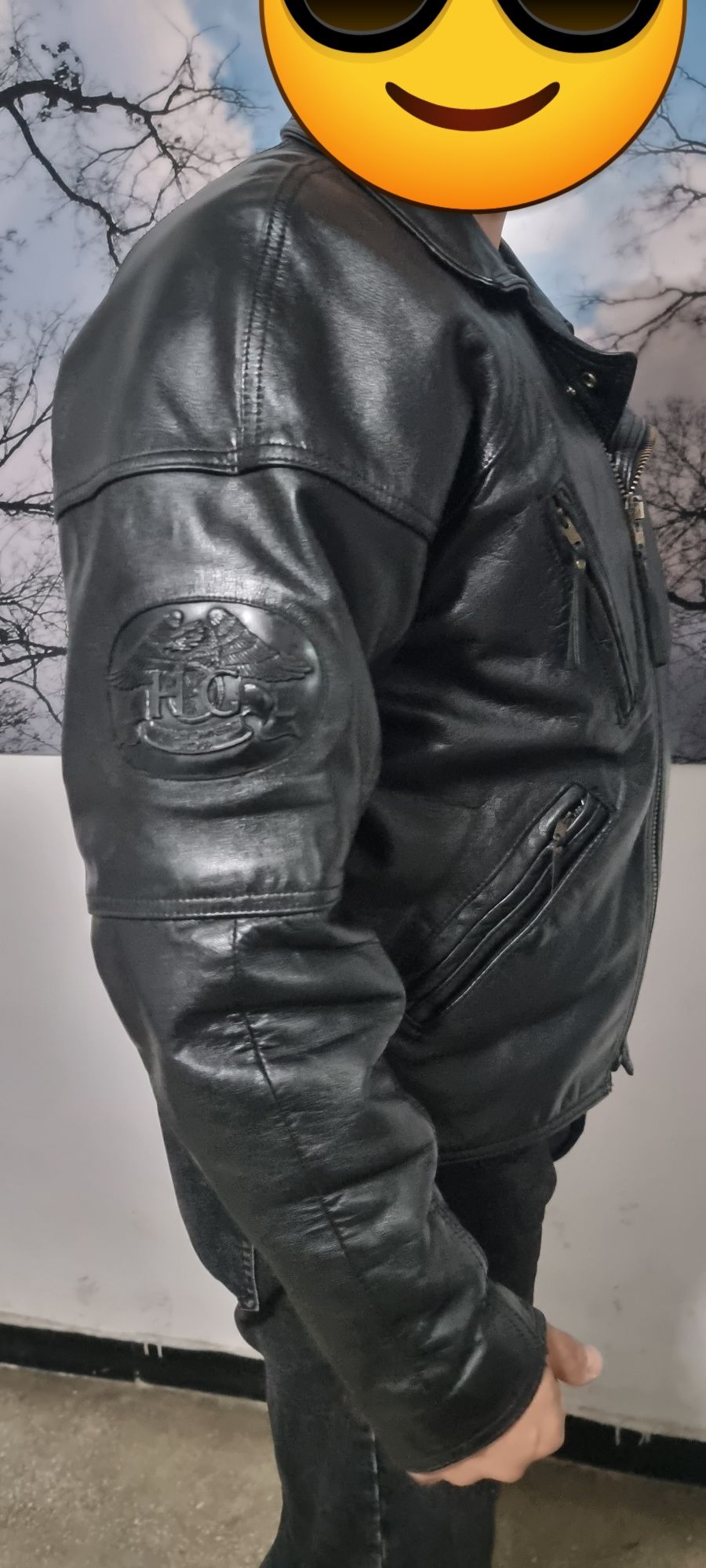 Geaca piele Harley Davidson XL. Made in USA. Mărime Xl - XXL