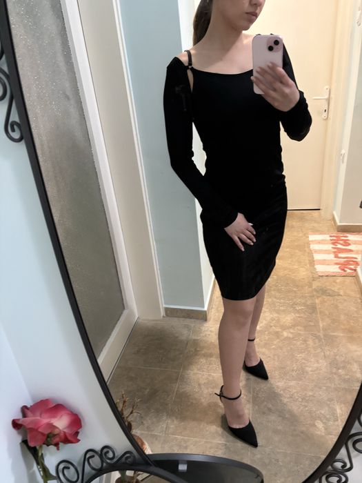 Черна рокля с презрамки Calvin Klein НОВА