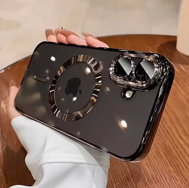 Husa transparenta Luxury Magnetic Wireless Charging iPhone