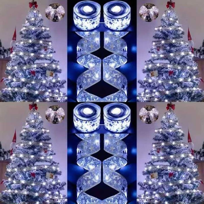 Коледна гирлянда с вградени LED светлини