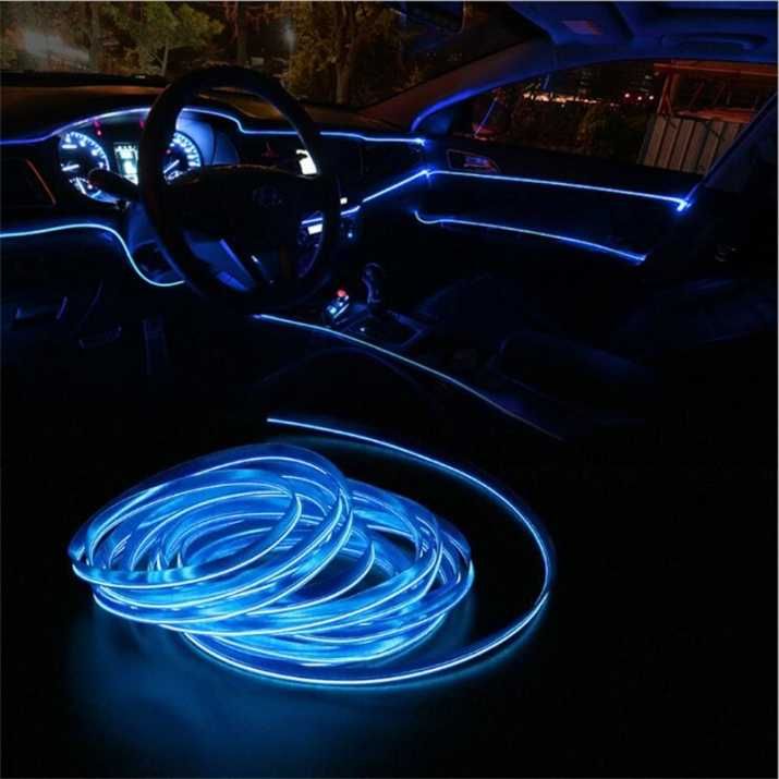 LED Синя Диодна интериорна лента за табло 2 мт амбиентно осветление