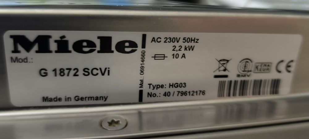 Съдомиялна Miele G 1872 SCVI за вграждане на 60см.