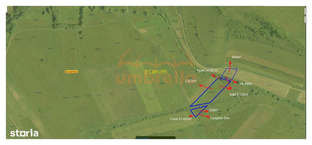 Teren de vanzare intravilan Chinteni 4.200m²